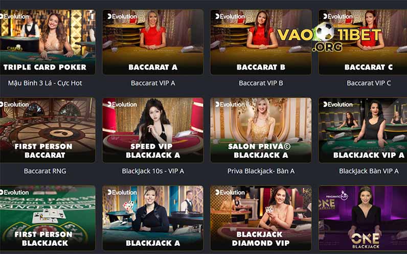 các sản phẩm cược tại 11bet